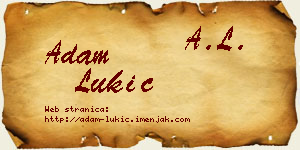 Adam Lukić vizit kartica